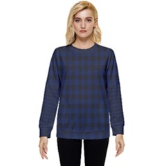 Black And Blue Classic Small Plaids Hidden Pocket Sweatshirt by ConteMonfrey