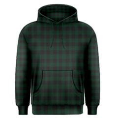 Black And Dark Green Small Plaids Men s Core Hoodie by ConteMonfrey