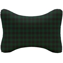 Black And Dark Green Small Plaids Seat Head Rest Cushion