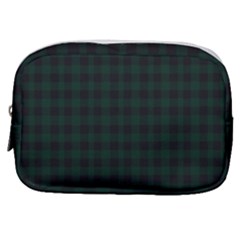 Black And Dark Green Small Plaids Make Up Pouch (small) by ConteMonfrey