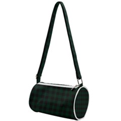 Black And Dark Green Small Plaids Mini Cylinder Bag by ConteMonfrey