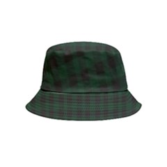 Black And Dark Green Small Plaids Inside Out Bucket Hat (kids) by ConteMonfrey