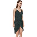 Black and dark green small plaids Wrap Frill Dress View3