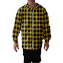 Black and yellow small plaids Kids  Hooded Windbreaker View1