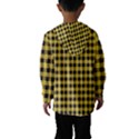 Black and yellow small plaids Kids  Hooded Windbreaker View2