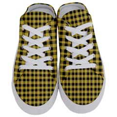 Black And Yellow Small Plaids Half Slippers by ConteMonfrey