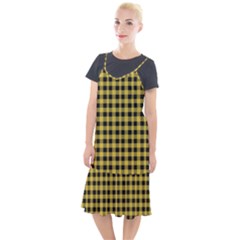 Black And Yellow Small Plaids Camis Fishtail Dress by ConteMonfrey