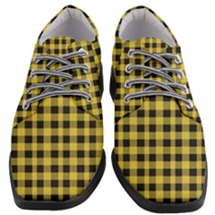 Black And Yellow Small Plaids Women Heeled Oxford Shoes by ConteMonfrey