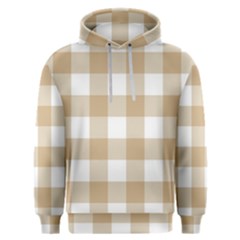 Clean Brown And White Plaids Men s Overhead Hoodie by ConteMonfrey