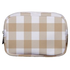 Clean Brown And White Plaids Make Up Pouch (small) by ConteMonfrey