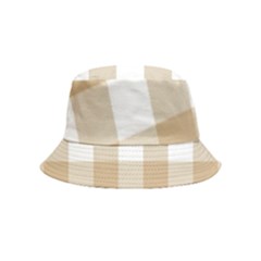 Clean Brown And White Plaids Bucket Hat (kids) by ConteMonfrey