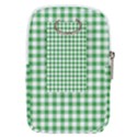 Straight Green White Small Plaids Belt Pouch Bag (Large) View2