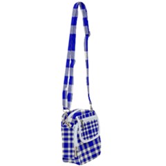 Blue Plaids Bic Big Plaids Shoulder Strap Belt Bag by ConteMonfrey