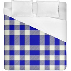 Blue Plaids Bic Big Plaids Duvet Cover (king Size) by ConteMonfrey