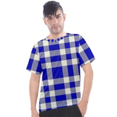 Blue Plaids Bic Big Plaids Men s Sport Top by ConteMonfrey