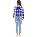 Blue Plaids bic big plaids Women s Lightweight Cropped Hoodie View4