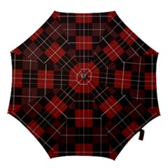 Modern Red Plaids Hook Handle Umbrellas (small) by ConteMonfrey