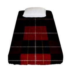 Modern Red Plaids Fitted Sheet (single Size) by ConteMonfrey