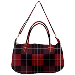 Modern Red Plaids Removal Strap Handbag by ConteMonfrey