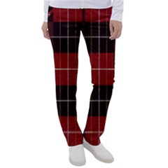 Modern Red Plaids Women s Casual Pants by ConteMonfrey