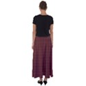 Dark Red Small Plaids Lines Flared Maxi Skirt View2