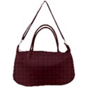 Dark Red Small Plaids Lines Removal Strap Handbag View1