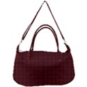 Dark Red Small Plaids Lines Removal Strap Handbag View2