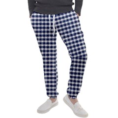 Small Blue And White Plaids Men s Jogger Sweatpants by ConteMonfrey