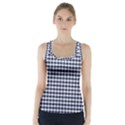 Small blue and white plaids Racer Back Sports Top View1