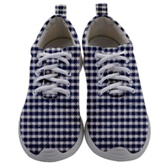 Small Blue And White Plaids Mens Athletic Shoes by ConteMonfrey