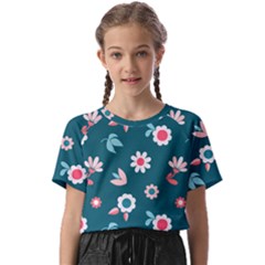 Cute Flowers Flower Seamless Model Spring Kids  Basic Tee