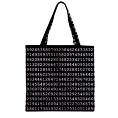 Illustration Pi Circle Diameter Circumference Zipper Grocery Tote Bag by Wegoenart