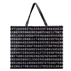 Illustration Pi Circle Diameter Circumference Zipper Large Tote Bag by Wegoenart