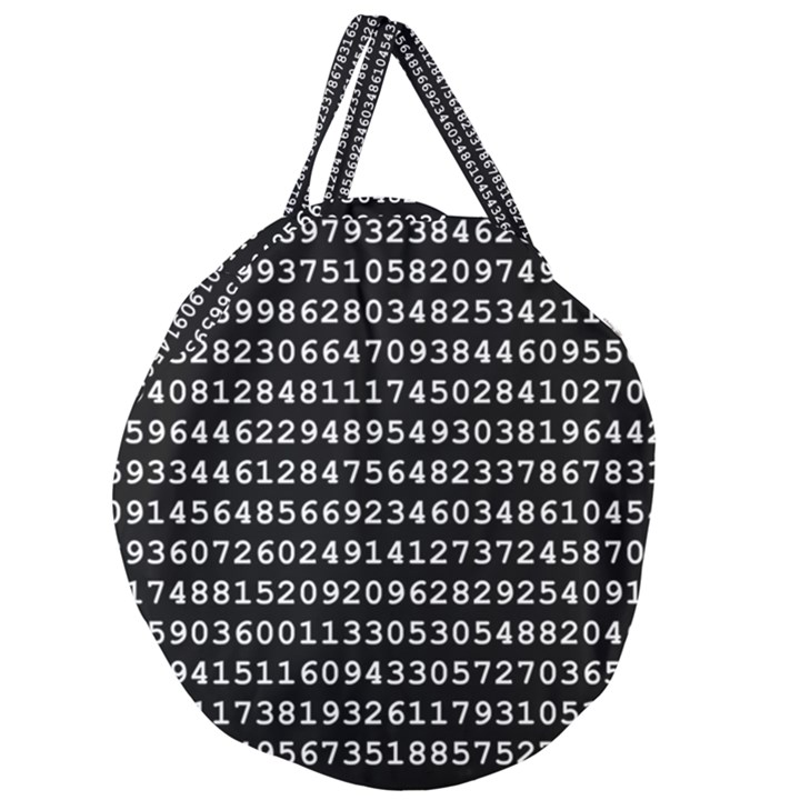 Illustration Pi Circle Diameter Circumference Giant Round Zipper Tote