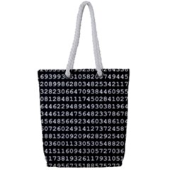 Illustration Pi Circle Diameter Circumference Full Print Rope Handle Tote (small) by Wegoenart