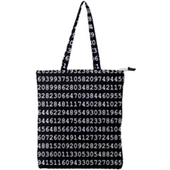 Illustration Pi Circle Diameter Circumference Double Zip Up Tote Bag by Wegoenart