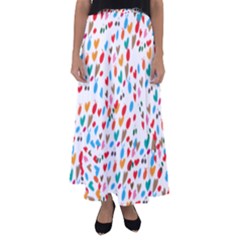 Hearts Heart Love Background Pattern Wallpaper Flared Maxi Skirt