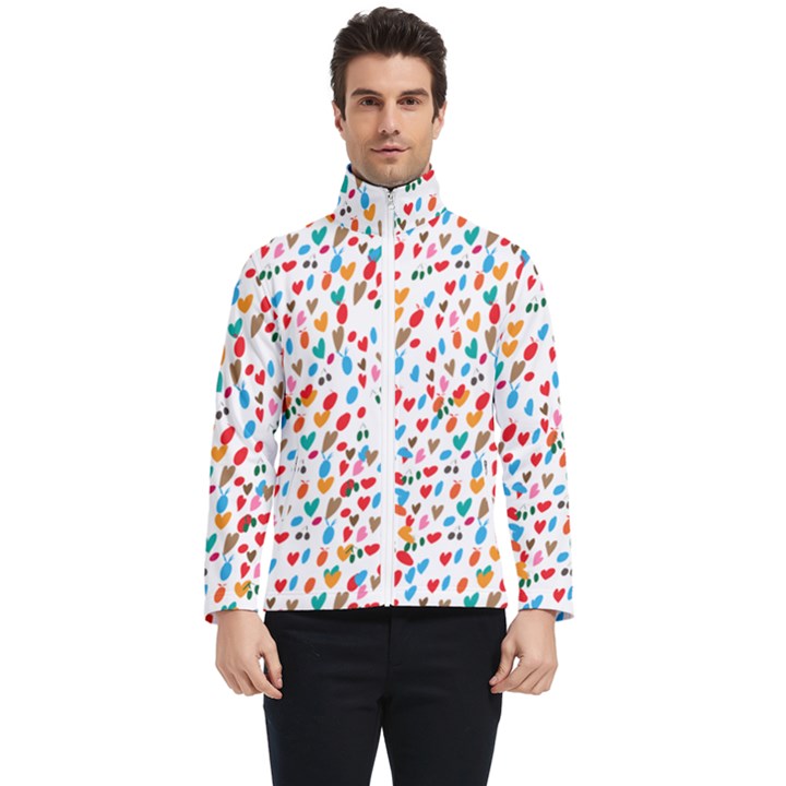 Hearts Heart Love Background Pattern Wallpaper Men s Bomber Jacket