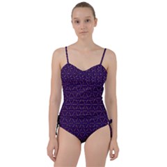 Background Pattern Texture Purple Sweetheart Tankini Set by Wegoenart