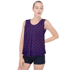 Background Pattern Texture Purple Bubble Hem Chiffon Tank Top by Wegoenart