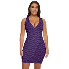 Background Pattern Texture Purple Draped Bodycon Dress by Wegoenart