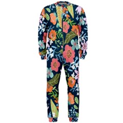 Flowers Flower Flora Nature Floral Background Painting Onepiece Jumpsuit (men) by Wegoenart