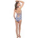 Background Pattern Texture Design Halter Front Plunge Swimsuit View2