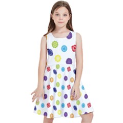 Chakras Cakra Yoga Symbol Template Kids  Skater Dress by Wegoenart