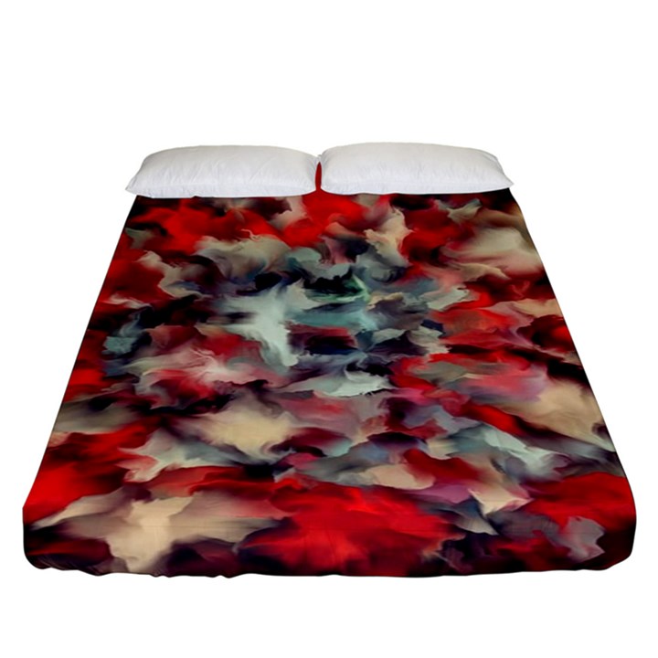 Mirror Fractal Fitted Sheet (King Size)