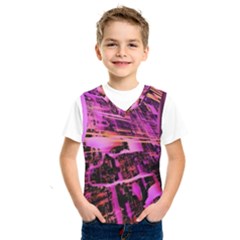 Mirror Fractal Kids  Basketball Tank Top by Sparkle