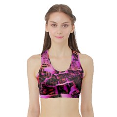 Mirror Fractal Sports Bra With Border by Sparkle