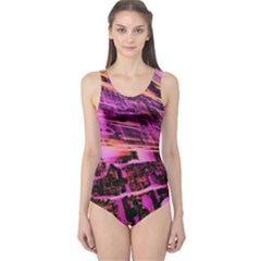 Mirror Fractal One Piece Swimsuit by Sparkle