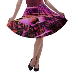 Mirror Fractal A-line Skater Skirt by Sparkle