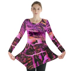 Mirror Fractal Long Sleeve Tunic  by Sparkle